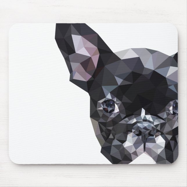 French Bulldog Low Poly Art Mouse Pad (Front)
