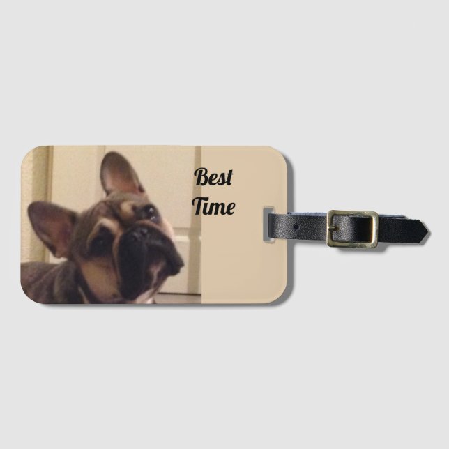 French bulldog luggage tag (Front Horizontal)