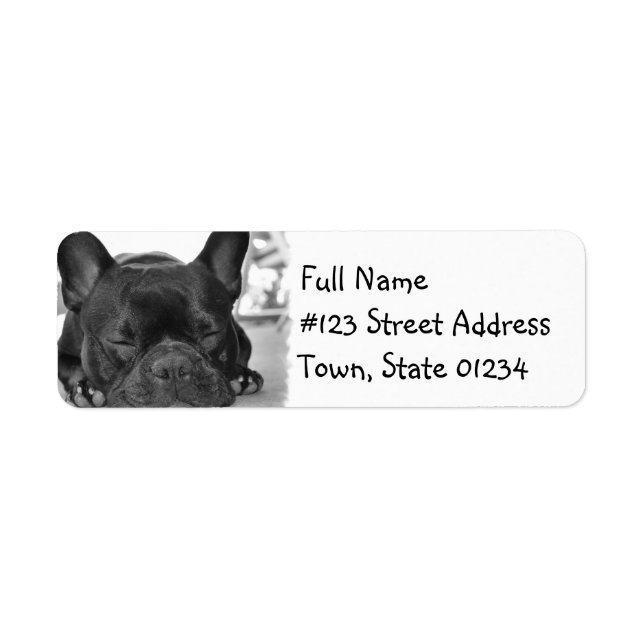 French Bulldog Mailing Label Return Address Label (Front)