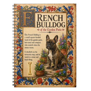 French Bulldog, Mediaeval Bestiary Art Notebook