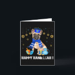 French Bulldog Menorah Hat Happy Chanukah Hanukkah Card<br><div class="desc">French Bulldog Menorah Hat Happy Chanukah Hanukkah</div>