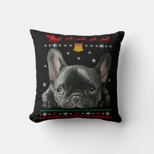 French Bulldog   Merry Christmas With Frenchie Cushion