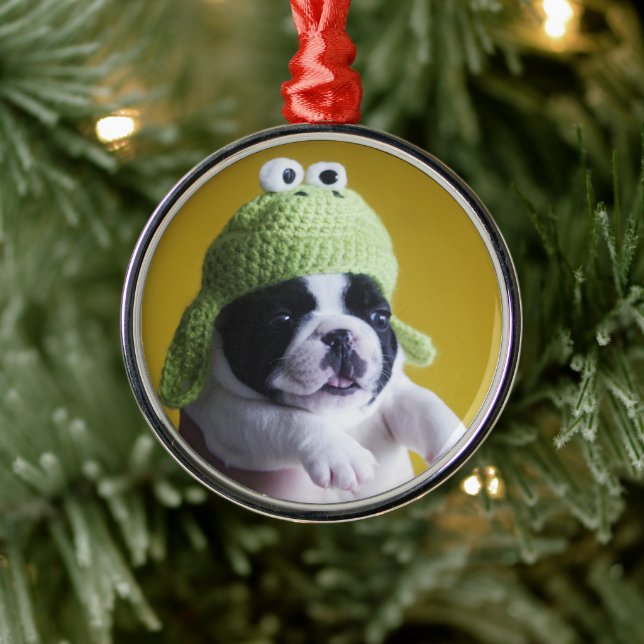 French Bulldog Metal Ornament (Tree)