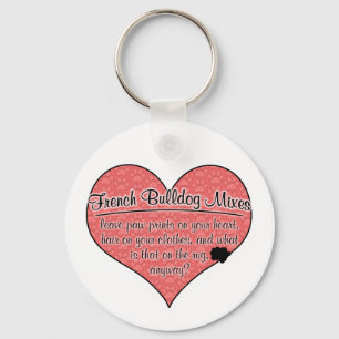 French Bulldog Mixes Paw Prints Dog Humour Key Ring