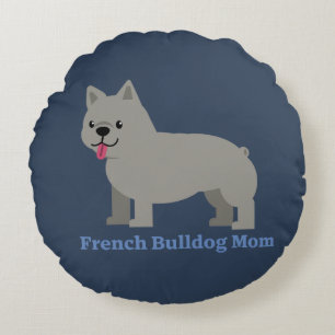 French Bulldog Mom Round Cushion