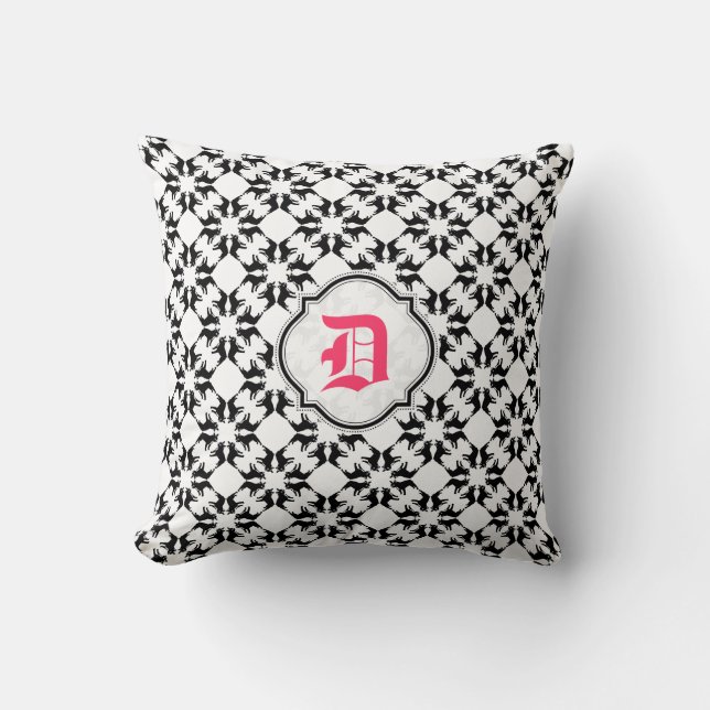 French Bulldog Monogram Cushion (Front)