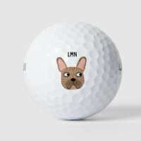 French Bulldog Monogram Golf Balls