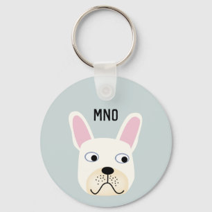 French Bulldog Monogram Key Ring