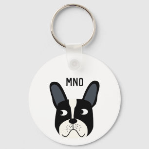 French Bulldog Monogram Key Ring