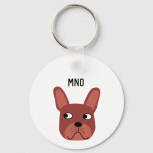 French Bulldog Monogram Key Ring