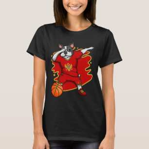 French Bulldog Montenegro Basketball Fan Jersey T-Shirt