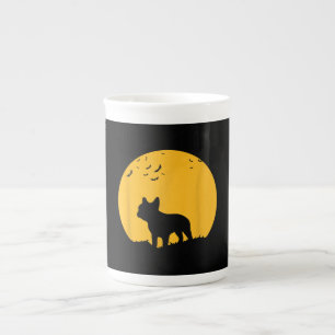 French Bulldog Moon Halloween Inspired Design Bone China Mug