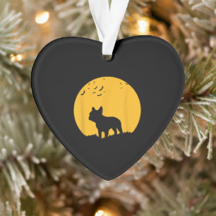 French Bulldog Moon Halloween Inspired Design Ornament