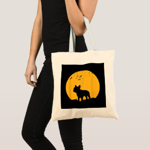 French Bulldog Moon Halloween Inspired Design Tote Bag