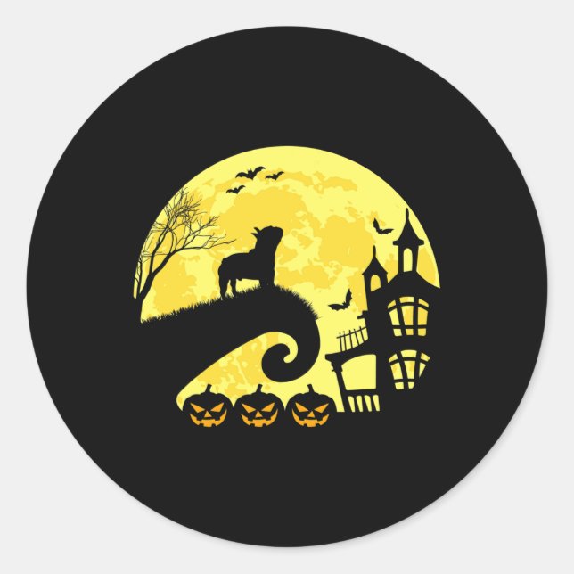 French Bulldog Moonshine Frenchie Mum Frenchie Dad Classic Round Sticker (Front)