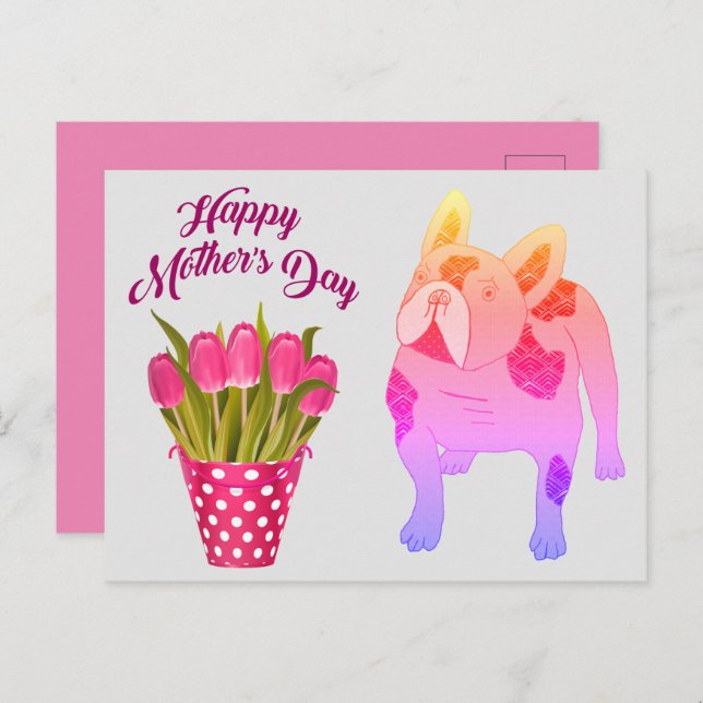 French Bulldog Mother's Day card (Front/Back)