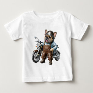 French Bulldog Motorcycle French Bulldog Baby T-Shirt