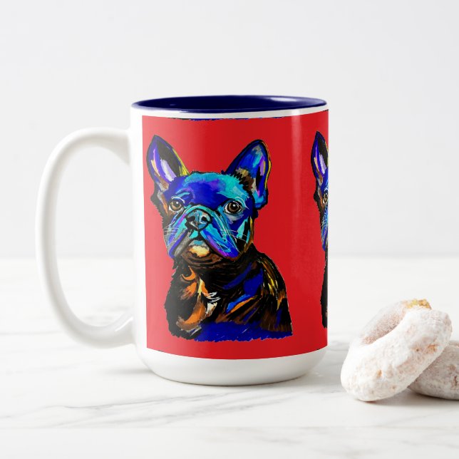 French Bulldog Mug (With Donut)
