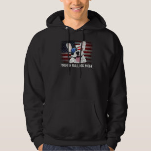 French Bulldog Mum American Dog Us Flag 4th Of Jul Hoodie