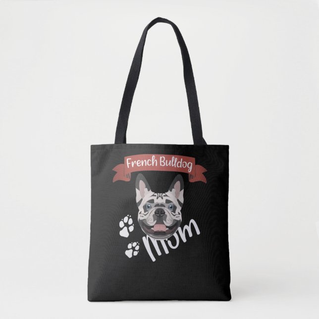 French Bulldog Mum, Dog Mum Tote Bag (Front)