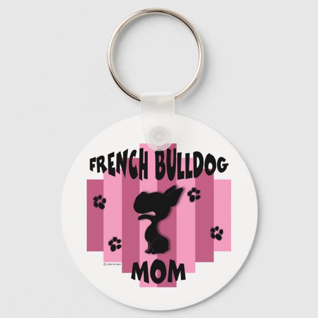 French Bulldog Mum Keychain (Front)