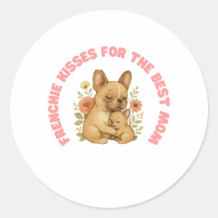 French Bulldog Mum Mother's Day Classic Round Sticker