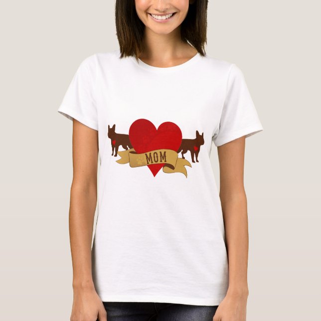 French Bulldog Mum [Tattoo style] T-Shirt (Front)