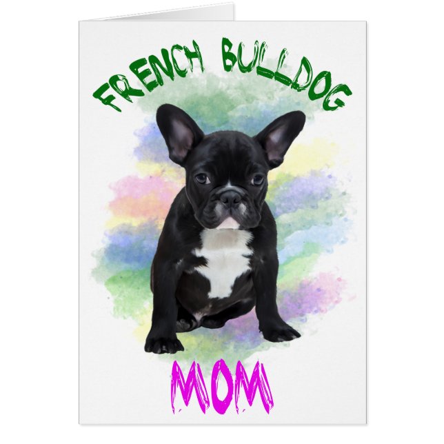 French Bulldog Mum Water Colour Oil Painting Art (Front)