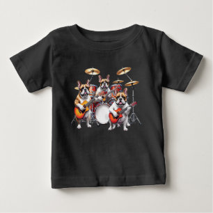 French Bulldog Musikband Französische Bulldoggen Baby T-Shirt