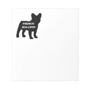 french bulldog name silhouette notepad