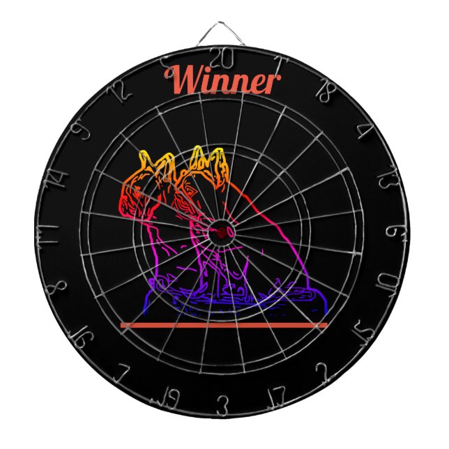 French Bulldog Neon French Bulldog Dartboard (Front)