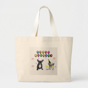 French Bulldog New Year Large Tote Bag