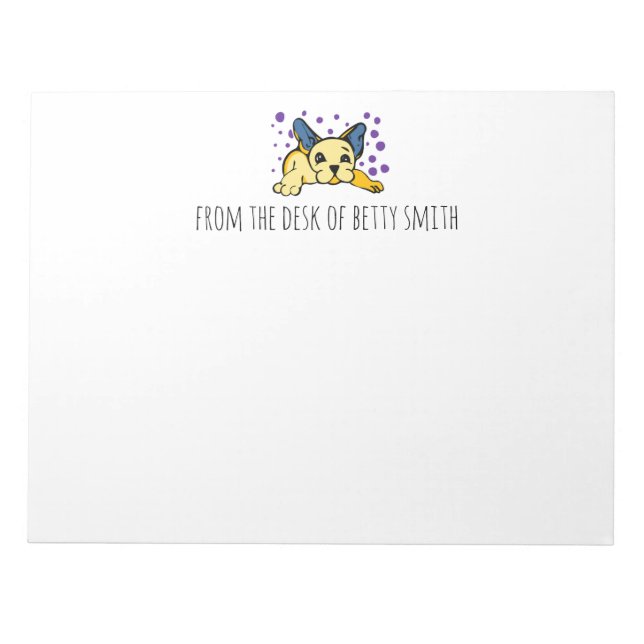 French Bulldog Notepad (Front)