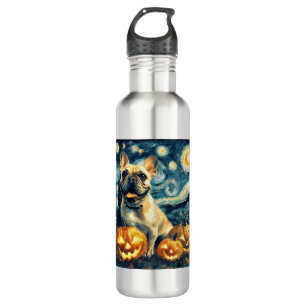 French Bulldog of van gogh starry night halloween 710 Ml Water Bottle