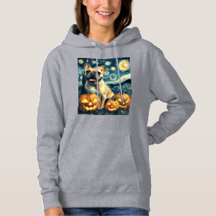 French Bulldog of van gogh starry night halloween  Hoodie