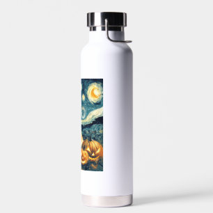 French Bulldog of van gogh starry night halloween Water Bottle