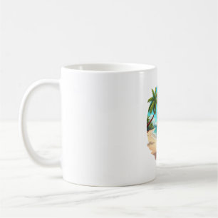 French Bulldog on a Beach Coffee Mug