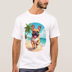 French Bulldog on a Beach T-Shirt