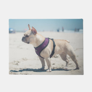 French Bulldog On Beach Doormat