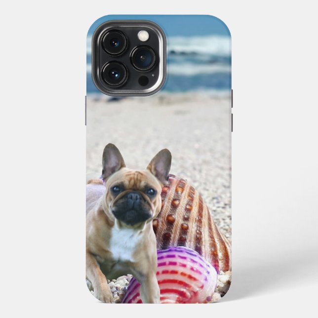 French Bulldog on the beach French Bulldog iPhone Case (Back)
