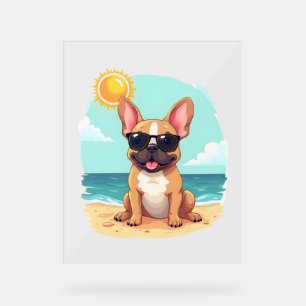 French Bulldog on Vacation Acrylic Sign