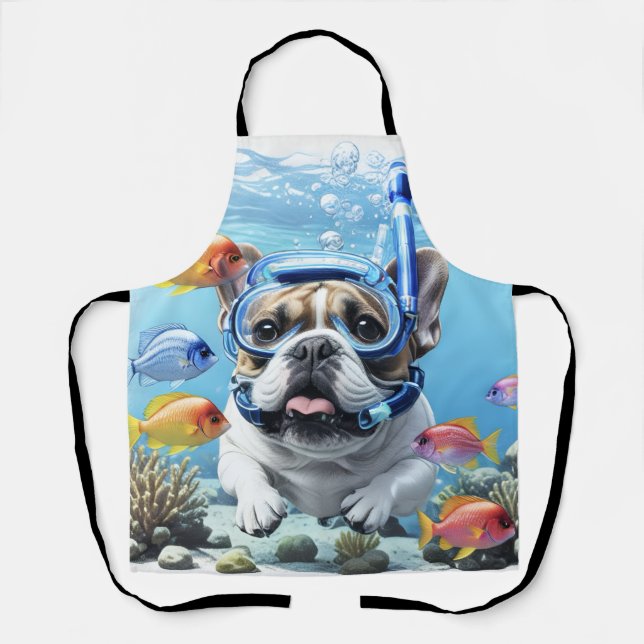 French Bulldog on vacation Apron (Front)