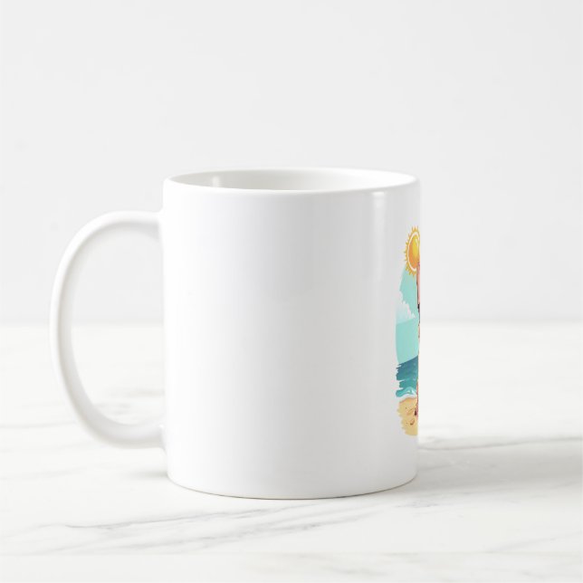 French Bulldog on Vacation Coffee Mug (Left)