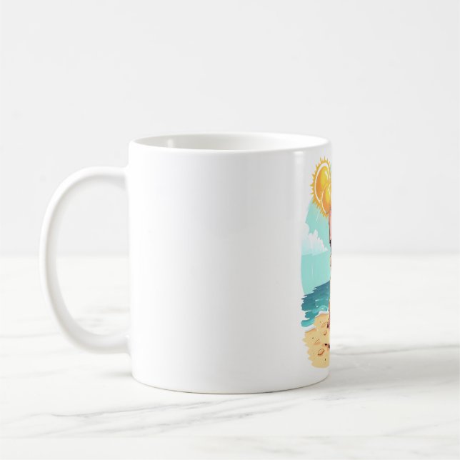 French Bulldog on Vacation Coffee Mug (Left)