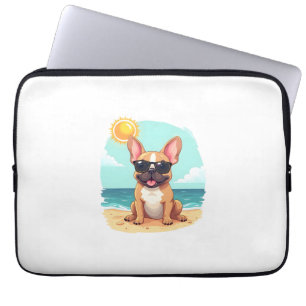 French Bulldog on Vacation Laptop Sleeve