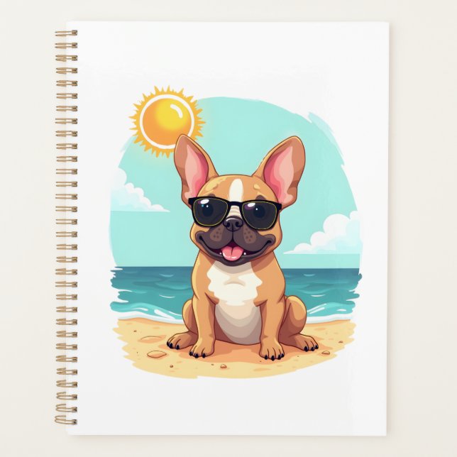 French Bulldog on Vacation Planner (Front)
