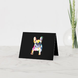 French Bulldog Original Watercolor Drawing Gift Card