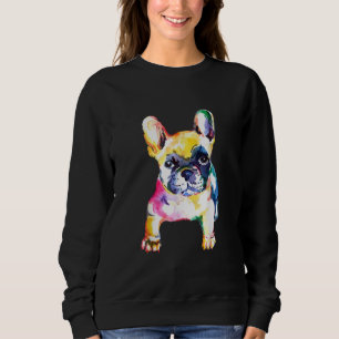 French Bulldog Original Watercolor Drawing Gift Sweatshirt