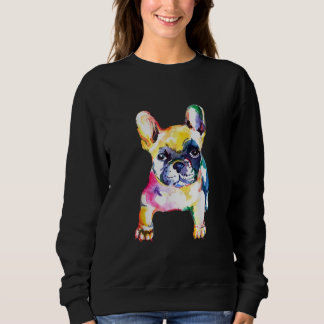 French Bulldog Original Watercolor Drawing Gift Sweatshirt