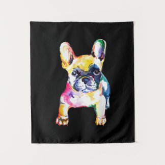 French Bulldog Original Watercolor Drawing Gift Tapestry